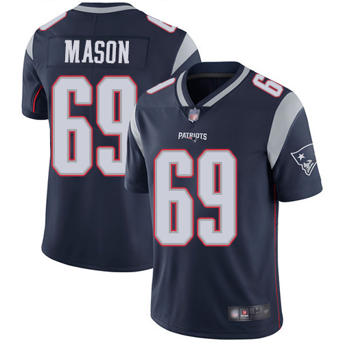 New England Patriots Football #69 Vapor Untouchable Limited Navy Blue Men Shaq Mason Home NFL Jersey